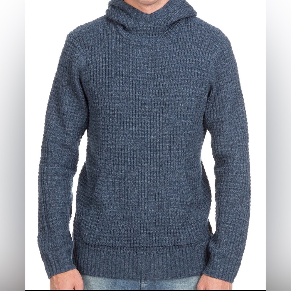 Volcom Men's Capsule Snorkel Neck Wool Pullover Sweater - Sea Navy Blue M